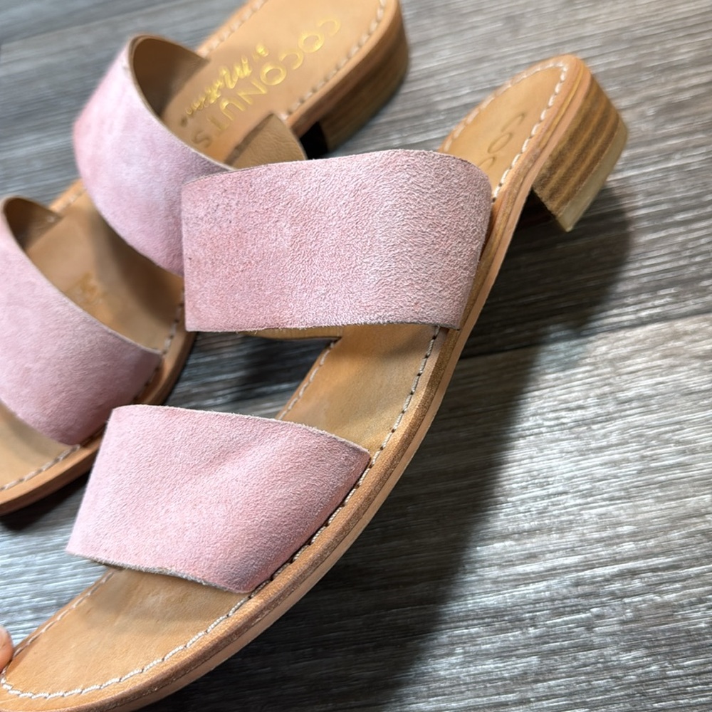 Coconuts by Matisse pink leat sandals woman's size 7 (d181) - Picture 4 of 8